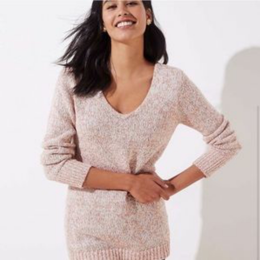 💛 LOFT marled knit sweater